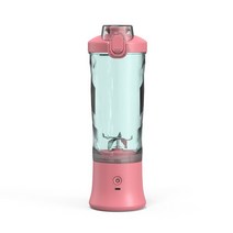 착즙기 충전식 미니 전기 휴대용 블렌더 스무디 아이스 신선한 과일 주스 병 USB 블루 및 핑크, [07] Pink
