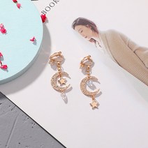 작은 프랑스 학생을위한 귀 구멍이없는 그물 빨간 귀 클립 차가운 바람 귀걸이 동대문 Xianqi Mori 귀걸이 도매