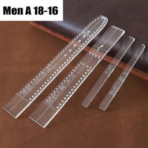 가죽공예공구세트 치즐 목타가죽 공예 도구 투명 아크릴 시계 스트랩 템플릿 홈 DIY 용품 금형 남녀, 06 MEN-A18-16-1SET