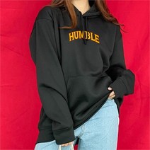 [험블스튜디오] 박시한후드티 오버핏 여성기모후드티셔츠
