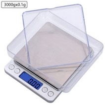 주방저울 계량저울 0.01g0.1g 정밀 lcd 디지털 500g-3000g 전자 그램 무게 균형 차 베이킹, 3000g-0.1g