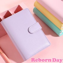 다이어리 마카롱 파스텔 바인더, A5, 종이속지-크라프트(45장)
