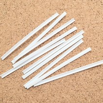 쥬쥬핑크 마스크 코 와이어 노즈 철심 납작 0.4x10cm (10개), 화이트
