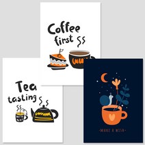 [아트톡] S136 커피5 - 인테리어 폼보드 3종 세트액자 ( 사이즈 A2 A3 A4 )