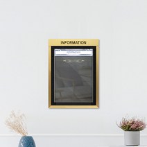 슬림 아파트 게시판 승강기 광고판 골드 엘리베이터 알림판 고급 메탈 학교 사무실, 덮개형 1구 광고면없음