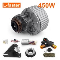 스포츠 레저 전기 전지 전동 접이식 부속 자전거 DIY 팻 타이어 전기 자전거 사이드 매달린 450w 36v 모터, 01 key throttle kit, 01 24V 450W