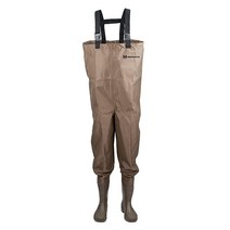 호지먼 매켄지 나일론 및 PVC 미끄럼 방지 부츠 가슴 길이 낚시용 방수 바지 브라운 575194, Size - 8