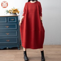 누빔원피스 퀼팅원피스 패딩 빈티지 빅사이즈 박시 기모 롱 겨울 도톰한