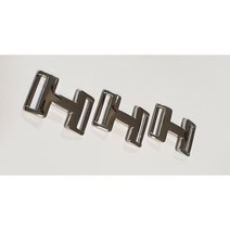 H모양 연결고리 장식 내경16mm / 구두장식 가방장식 금속장식 신발부자재, 1개