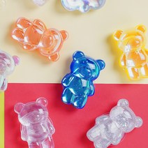 레진 핸드폰 그립톡 곰돌이 구름 아이폰 투명 그립톡 18종, 곰돌이 그립톡, 03.오로라