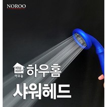 노루 하우홈 수압 상승 샤워기 샤워 헤드 미세블루, 단품