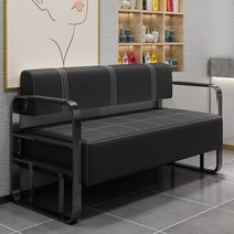 미용실 바버샵 소파 스크린골프 3~4인용 대기석 블랙, 티타늄팔걸이다크블루3인용 1.5mX55cm