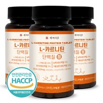 백세식품 L-카르니틴 단백질정 500mg 100정 HACCP 인증제품, 3병, 500mg x 100정