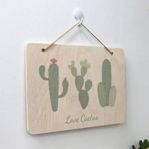 pj976-우드행잉액자_선인장