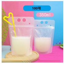 스파우트 주스 음료 지퍼 팩 파우치 350ml 100매