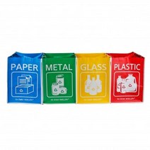 재활용분리수거함 분리수거함 4단 방수 경량, 옵션1, 4bags