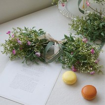 신혼 방 꾸미기 침대장식 가렌더 장식 소품 커피숍 생일파티 현관문 봄맞이, 화이트