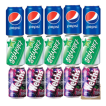 펩시콜라355ml 5개 + 칠성사이다 355ml 5개 + 웰치스포도맛 355ml 5개, 펩시5+칠성사이다5+웰치포도5