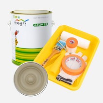 삼화페인트 아이생각 친환경 수성내부프로 4L + 도구세트, 밍크