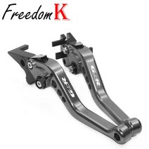 SUZUKI GSR 750 2011-2018 600 오토바이 액세서리 CNC 짧은 브레이크 클러치 레버 LOGO, 08 Titanium