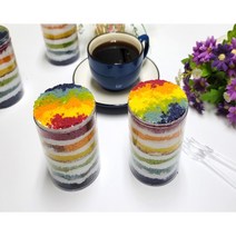 레인보우 컵케익만들기(케이크만들기 레인보우시트 케익시트 레인보우케이크), 시트 등 구성품 4종
