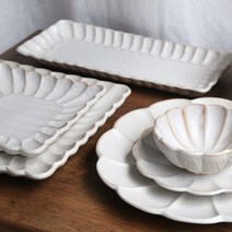 시노기 꽃잎 접시 다양한 종류 공기 대접 볼, 8-2.직사각볼19cm