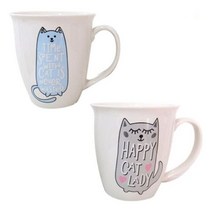 (set)고양이 머그컵(색상랜덤)4개, 상세페이지 참조