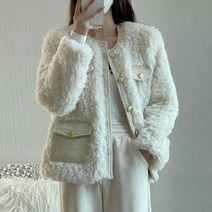 리얼양털코트 뽀글이 재킷 롱 브이넥 자켓 하이넥