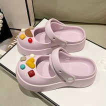 Z3JC 기하학 키높이 미끄럼 방지 메리제인 EVA 여성동 샌들