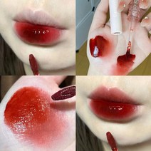 립글로즈 립글로스 립밤 체리 핑크 미러 워터 투명 유리 오일 방수, 04