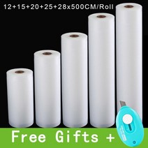 가저용 냉장고 주방 음식 진공 보관 팩 롤과 실러기 12 15 20 25 28cm, [10] 1Lot 500CM, 10 1LOT 500CM