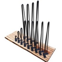 헤어핀 철제 다리 40종 테이블다리 책상 가구다리 식탁 4칼라 높이200부터990까지, 1.블랙3줄, 685미리12파이