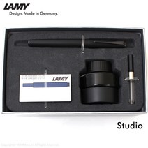 [라미] (무료각인+선물포장) 스튜디오 Lx 만년필 기트프세트/올블랙 066, 펜촉선택:F-기본촉 / 병잉크선택:블랙(30ml) / 카트리지선택:레드1팩 / 각인서비스:각인안함, 상세 설명 참조