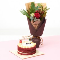뚜레쥬르 레드벨벳케익+파인벨 조화꽃다발