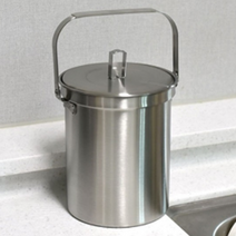 스텐 음식물쓰레기통 가정용 미니 원룸 캠핑 짬통 3L