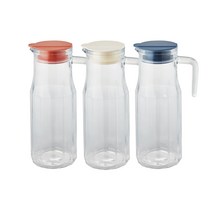 커브드 유리 물병 1.2L - 레드/아이보리/네이비 (LLG610), 네이비