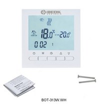 실내 온도 조절기 보일러 beok 유선 디지털 룸 가스 난방 3a programmable thermoregulator 배터리 구동, 하얀, 220-240v