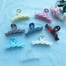 무광 매트 컬러 디스코 꼬임 트위스트 11CM 집게핀
