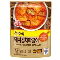 오뚜기 청주식 돼지김치짜글이 450G 간단한 저녁 메뉴 자취요리 아침국 자취생 반찬, 1개