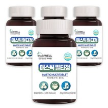 하비웰 매스틱 멀티정 600mg X 60정, 4통, 4개