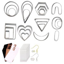 비즈공예 원석 쥬얼리 디자이너를 위한 모양 클레이 커터 DIY 귀걸이 매달리는 커팅 몰드 도자기 세라믹, 한개옵션0