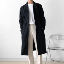 [MAHUUM] 캐주얼 코트 남자 봄 여름 가을 간절기 싱글코트 맥코트 출근룩 데일리 패션 가벼운 트렌치코트 세탁기 사용가능
