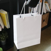 코코디피 10장묶음 로고인쇄 가능 옷가게 집기류 쇼핑백 의류 매장용 종이가방, 흰색(10장묶음)