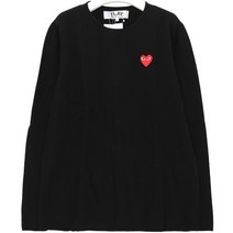 [꼼데가르송] 국내배송) P1N068 BLACK 레드하트 울 니트