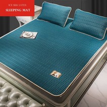 yaapeet 여름 아이스 실크 매트리스 라텍스 슬리핑 매트 90cm180cm200cm 성인 키즈 쿨 럭셔리 더블 침대 보호 패드 킹 사이즈, 그림 색상, 90x200cm 2개