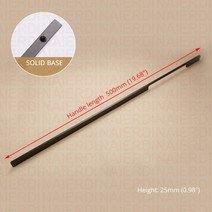 가구손잡이 서랍손잡이 도어손잡이naierdi 아메리칸 핸들 캐비닛 핸들 노브 800mm 1000mm 롱 핸들 매트 블랙 골드 핸들 옷장 하드웨어, 검은색 길이 500mm