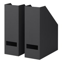 이케아 TJENA 데스크 책상 서류철 서류정리 파일꽂이, 블랙, 4개
