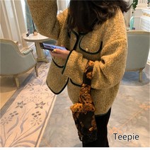티피/Teepie 스타일리쉬하다 겨울 코트 여자 쇼트 도톰 박시 톱