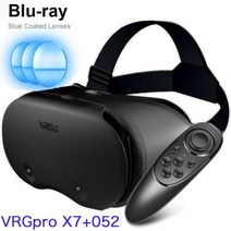 VR VR기기3D VR 헤드셋 스마트 가상 현실 안경 폰용 컨트롤러가있는 전화 렌즈 헤드폰 7 인치, 한개옵션1, 02 VRGPRO X7 and 052