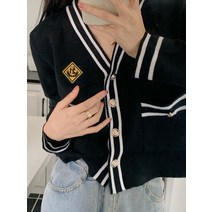 학원 컬러 가디건 니트 스웨터 디자인 시크한 긴팔 상의
